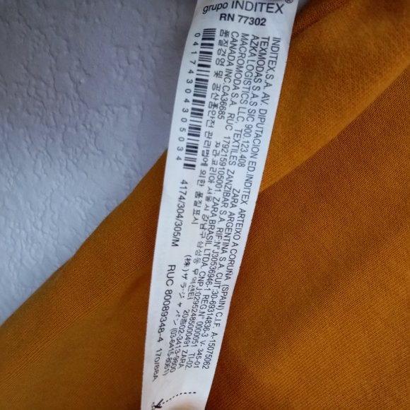 Zara Mustard Yellow Rolled Sleeve T Shirt Dress - Picture 11 of 12